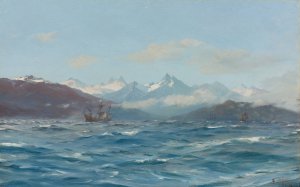 Crossing The Straits Of Magellan by Thomas Jacques Somerscales Oil Painting