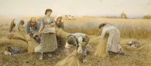 The Golden Grain by Thomas James Lloyd Oil Painting