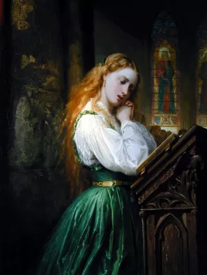 Margaritte in the Cathedral by Thomas Jones Barker - Oil Painting Reproduction