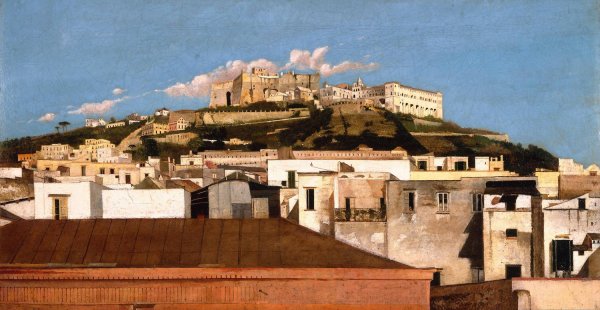A View of Certosa di San Martino with the Castel Sant'Elmo, Naples by Thomas Jones - Hand-Painted Oil Painting Reproduction