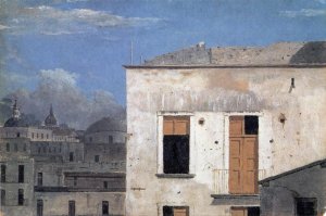 Buildings in Naples by Thomas Jones Oil Painting