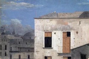 Buildings in Naples by Thomas Jones - Oil Painting Reproduction