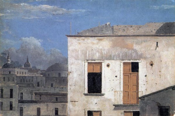 Buildings in Naples by Thomas Jones - Hand-Painted Oil Painting Reproduction