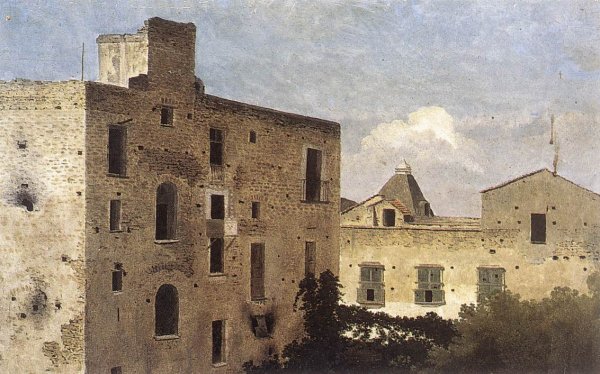 Houses in Naples by Thomas Jones - Hand-Painted Oil Painting Reproduction