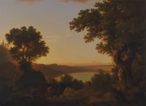 Lake Albano, Italy by Thomas Jones Oil Painting