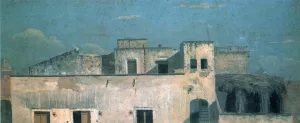 Rooftops, Naples Oil painting by Thomas Jones