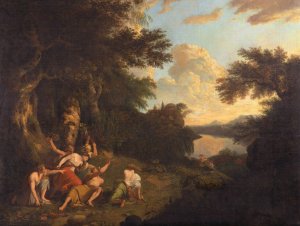 The Death of Orpheus by Thomas Jones Oil Painting