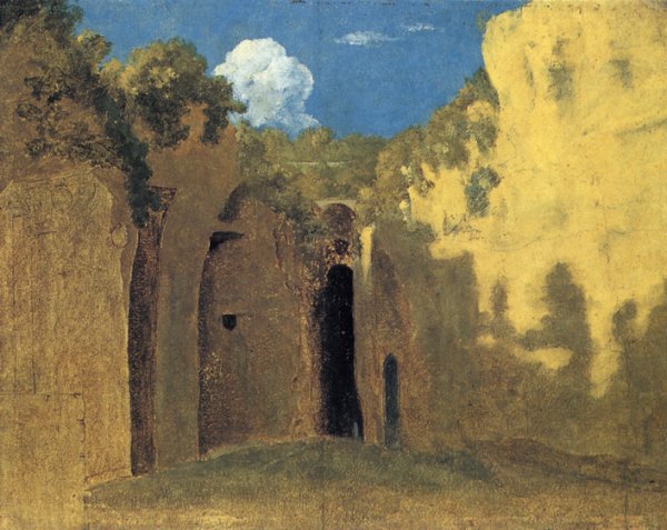 Main Product Photo of The Grotto at Posillipo Painting by Thomas Jones
