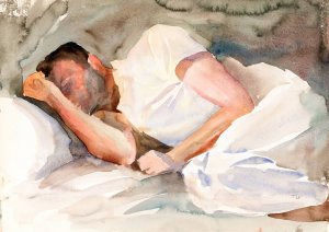 Portrait Study by Thomas La Farge Oil Painting