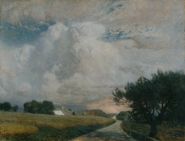 Wetterleuchten  by Thomas Leitner - Hand-Painted Oil Painting Reproduction