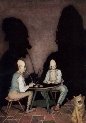 The Philosophers were able to hear each other thinking all day long by Thomas Mackenzie Oil Painting