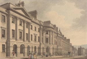 Milsom Street in Bath by Thomas Malton Oil Painting