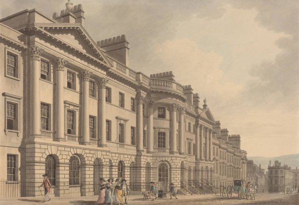 Main Product Photo of Milsom Street in Bath  Painting by Thomas Malton