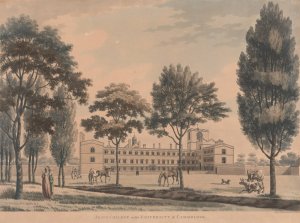 Cambridge University; Jesus College by Thomas Malton The Younger Oil Painting