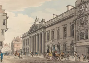 East India House by Thomas Malton The Younger Oil Painting