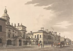Horse Guards, Whitehall by Thomas Malton The Younger Oil Painting