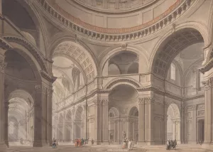Interior of St. Paul's Cathedral by Thomas Malton The Younger Oil Painting