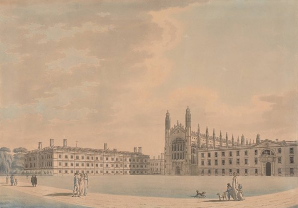 Main Product Photo of Kings College, the Chapel and Clare Hall in the University of Cambridge Painting by Thomas Malton The Younger