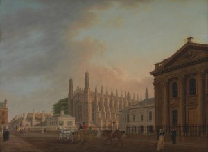 King's Parade, Cambridge by Thomas Malton The Younger Oil Painting