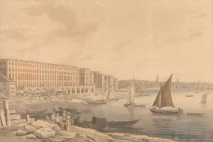 The Royal Terrace, Adelphi Oil painting by Thomas Malton The Younger