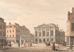 The Sessions House, Junction of Farringdon and Clerkenwell Roads by Thomas Malton The Younger Oil Painting