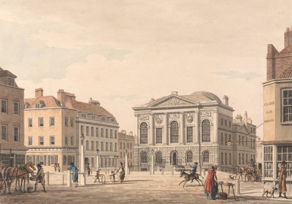 Main Product Photo of The Sessions House, Junction of Farringdon and Clerkenwell Roads Painting by Thomas Malton The Younger