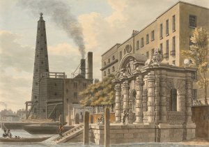 York Water Gate by Thomas Malton The Younger Oil Painting