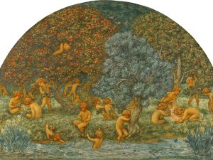 The orchard by Thomas Matthews Rooke Oil Painting
