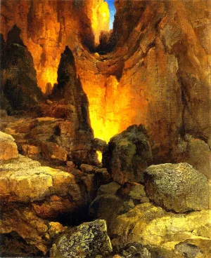 A Side Canyon, Grand Canyon of Arizona by Thomas Moran - Oil Painting Reproduction