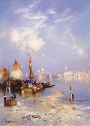 A View of Venice by Thomas Moran Oil Painting