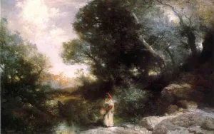 A Water Pocket in Southern Utah Oil painting by Thomas Moran