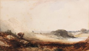 Alpine Landscape by Thomas Moran Oil Painting