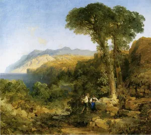 Amalfi Coast by Thomas Moran Oil Painting