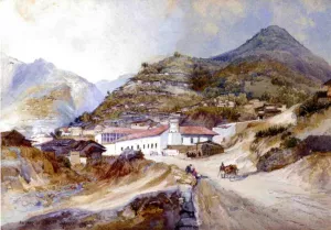 Angangueo, Mexico painting by Thomas Moran