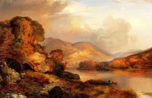 Autumn Landscape painting by Thomas Moran