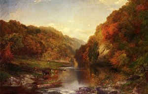 Autumn on the Wissahickon Oil painting by Thomas Moran