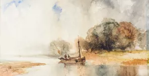 Beverly N.J. by Thomas Moran Oil Painting