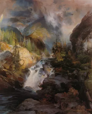 Children of the Mountain by Thomas Moran - Oil Painting Reproduction