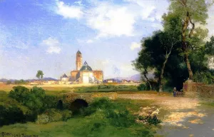 Church at Teoloyacan by Thomas Moran - Oil Painting Reproduction