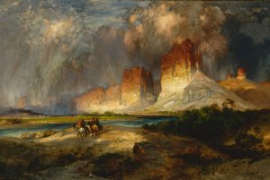 Cliffs Of The Upper Colorado River, Wyoming Territory by Thomas Moran Oil Painting