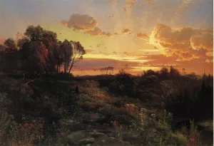 Dusk Wings by Thomas Moran - Oil Painting Reproduction