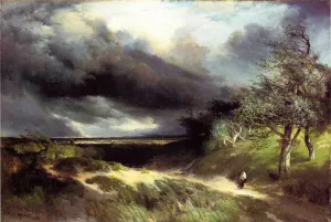 East Hampton, Long Island, Sand by Thomas Moran - Oil Painting Reproduction