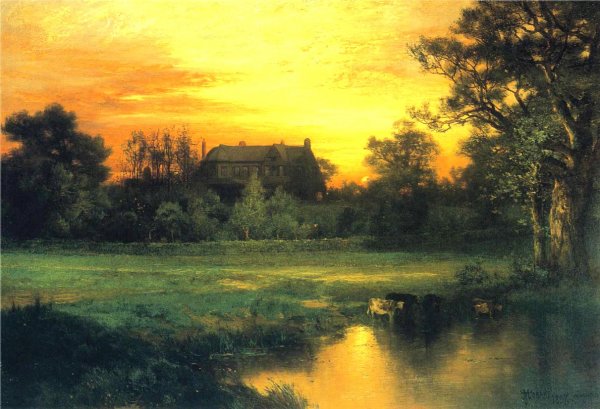 East Hampton, Long Island by Thomas Moran - Hand-Painted Oil Painting Reproduction