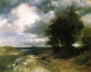 East Moriches by Thomas Moran Oil Painting