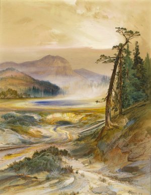 Excelsior Geyser, Yellowstone Park by Thomas Moran Oil Painting