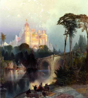 Fantastic Landscape Oil painting by Thomas Moran