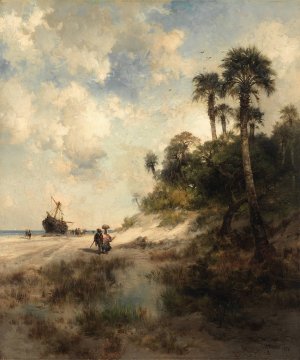 Fort George Island, Florida by Thomas Moran Oil Painting