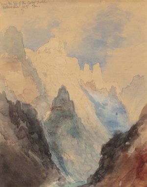 From the Top of Great Fall, Yellowstone by Thomas Moran Oil Painting