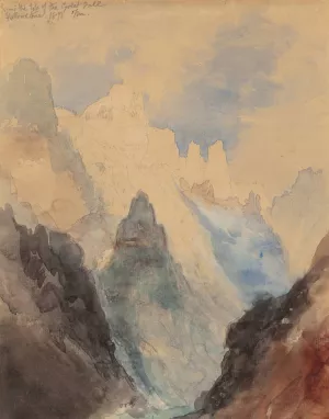 From the Top of Great Fall, Yellowstone by Thomas Moran Oil Painting