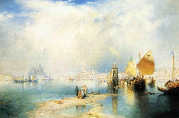 Grand Canal, Venice by Thomas Moran - Hand-Painted Oil Painting Reproduction